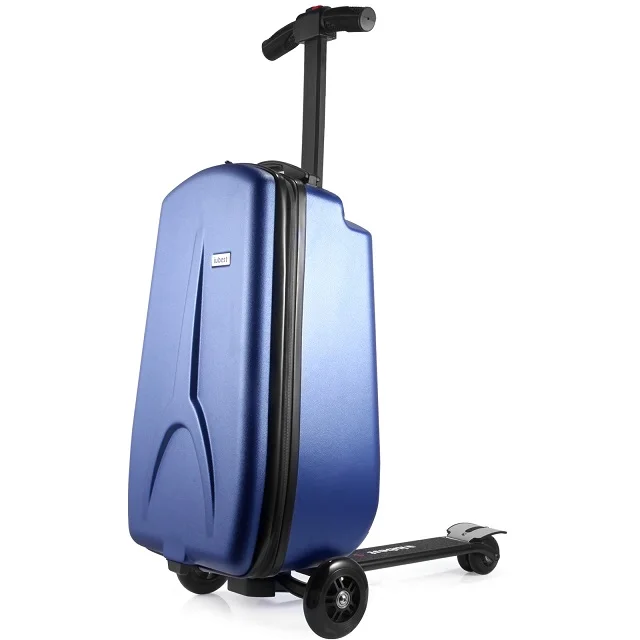 a-bst high quality kids scooter luggage suitcase three wheel foldable aluminum alloy 18inch durable scooter suitcase kids travel