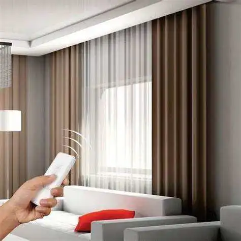 Best Motorized Blackout Wholesale Google Home Flexible Window Curtain Hotel Shade Shower Custom Curtains Drapes