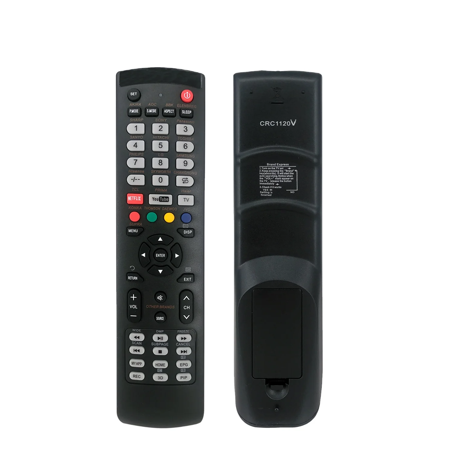 SYSTO CRC1120V factory price universal ir controller LCD/LED TV remote control for different brand with best price