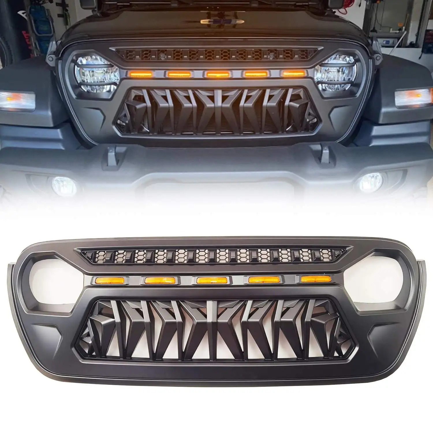 Hot sales 4x4 offroad accessories front bumper grill for JEEP Gladiator JT