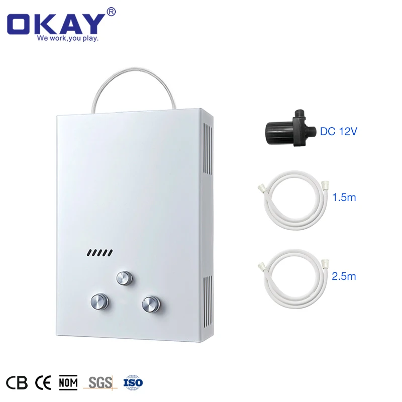 Hot Best Selling LPG Portable Propane Camping Gas Hot Water Heater With Free Spare Parts heater hot water