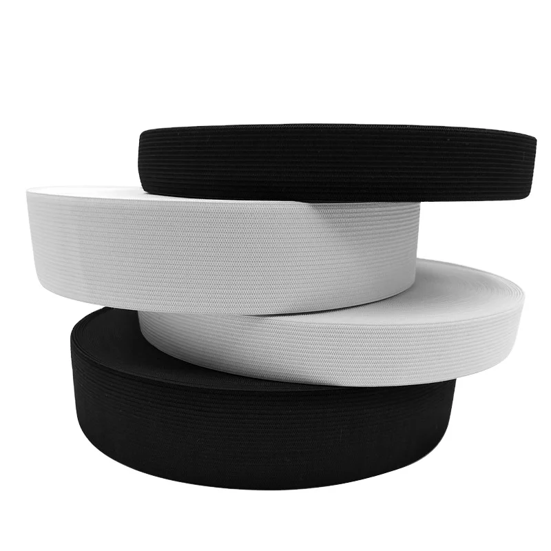 Garment 25mm Colored Printed Knitted Elastic Polyester Weaving Webbing Band for Clothing