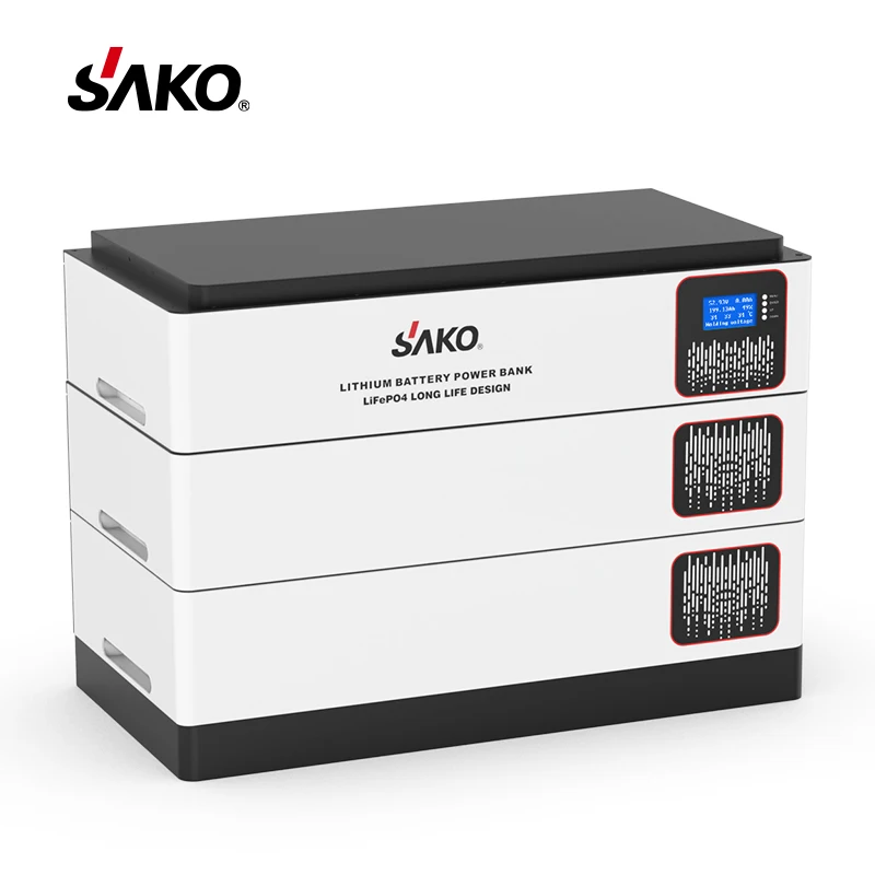 Sako High Voltage 5Kwh 10Kwh Lithium ion Batteries 100Ah 200Ah 300Ah 400Ah Bms Solar Energy Storage System 48V Lifepo4 Battery