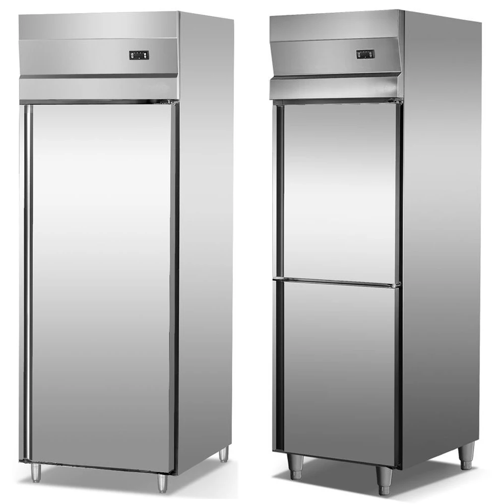 Commercial Kitchen Stainless Steel Double-Temperature Chest Freezer Deep Refrigerator for Fruits and Vegetables upright fridge