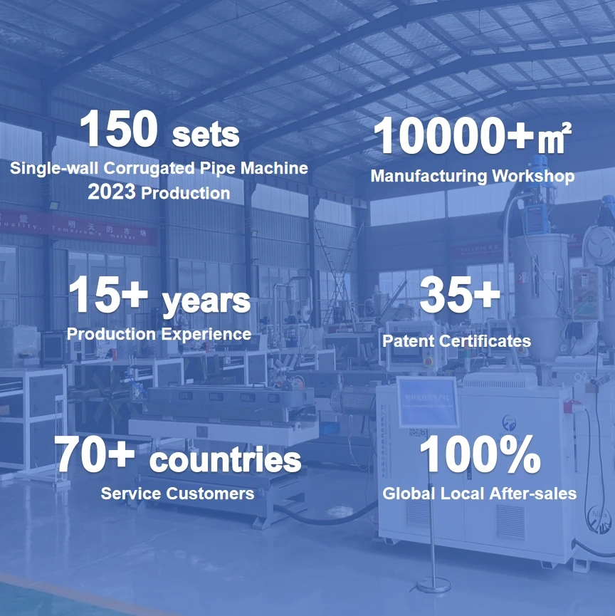 PVC Plastic circular and flat bellows single wall corrugated building pipe extruder machine