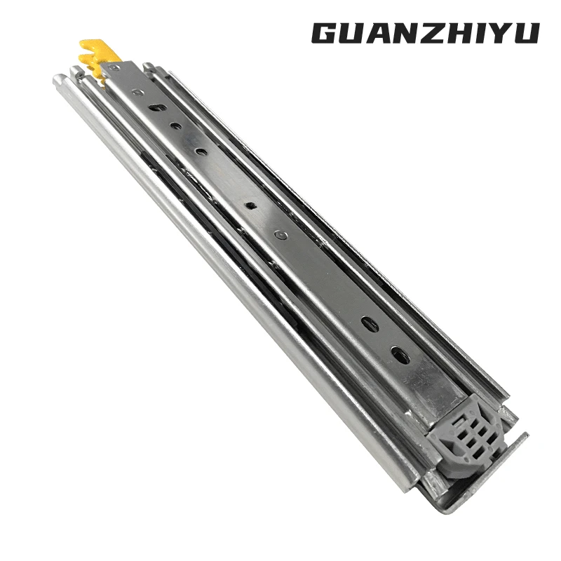 GUANZHIYU 32 INCH 3-Sections Silent Drawer Slides Side Mount Ball Bearing Sliding Drawer Slides