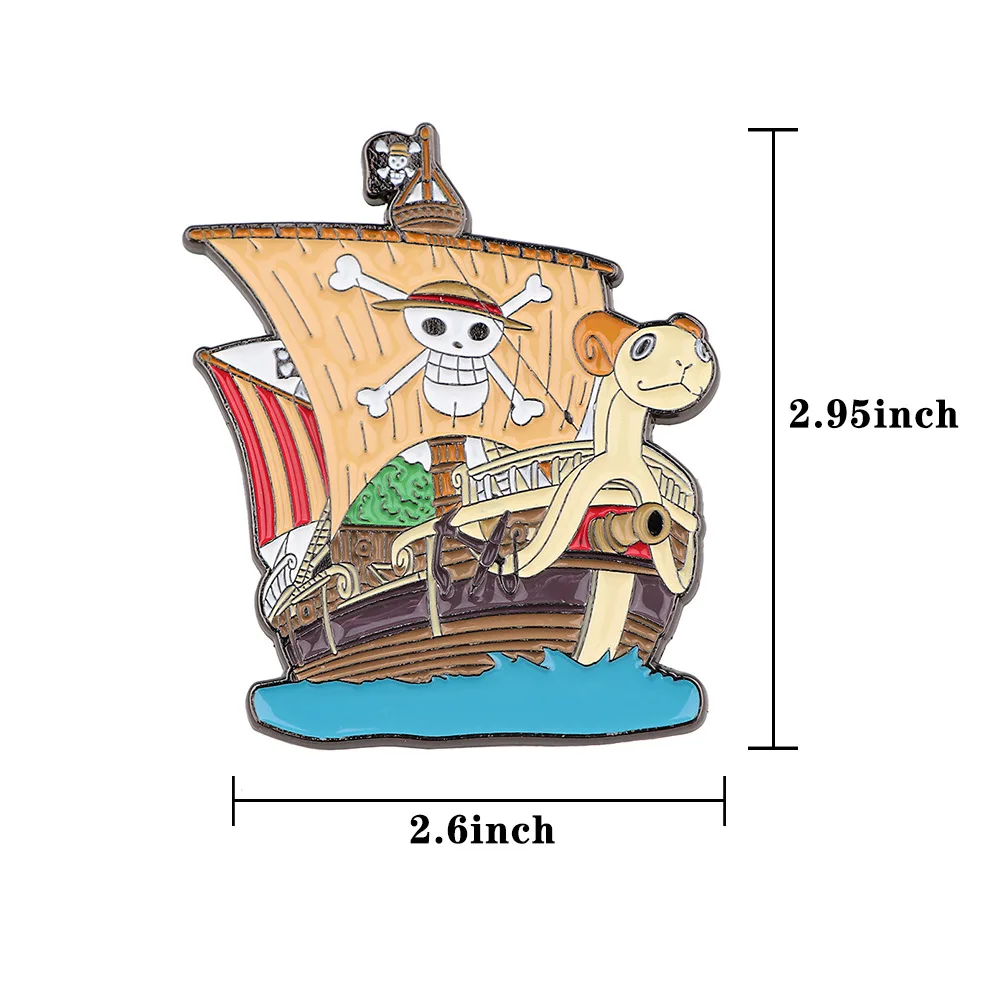 Cartoon Anime Hard Enamel Pin Luffy Zoro Sanji Law Badge Brooch Backpack Hat Enamel Pins Accessories Friends Gift Fans Gift
