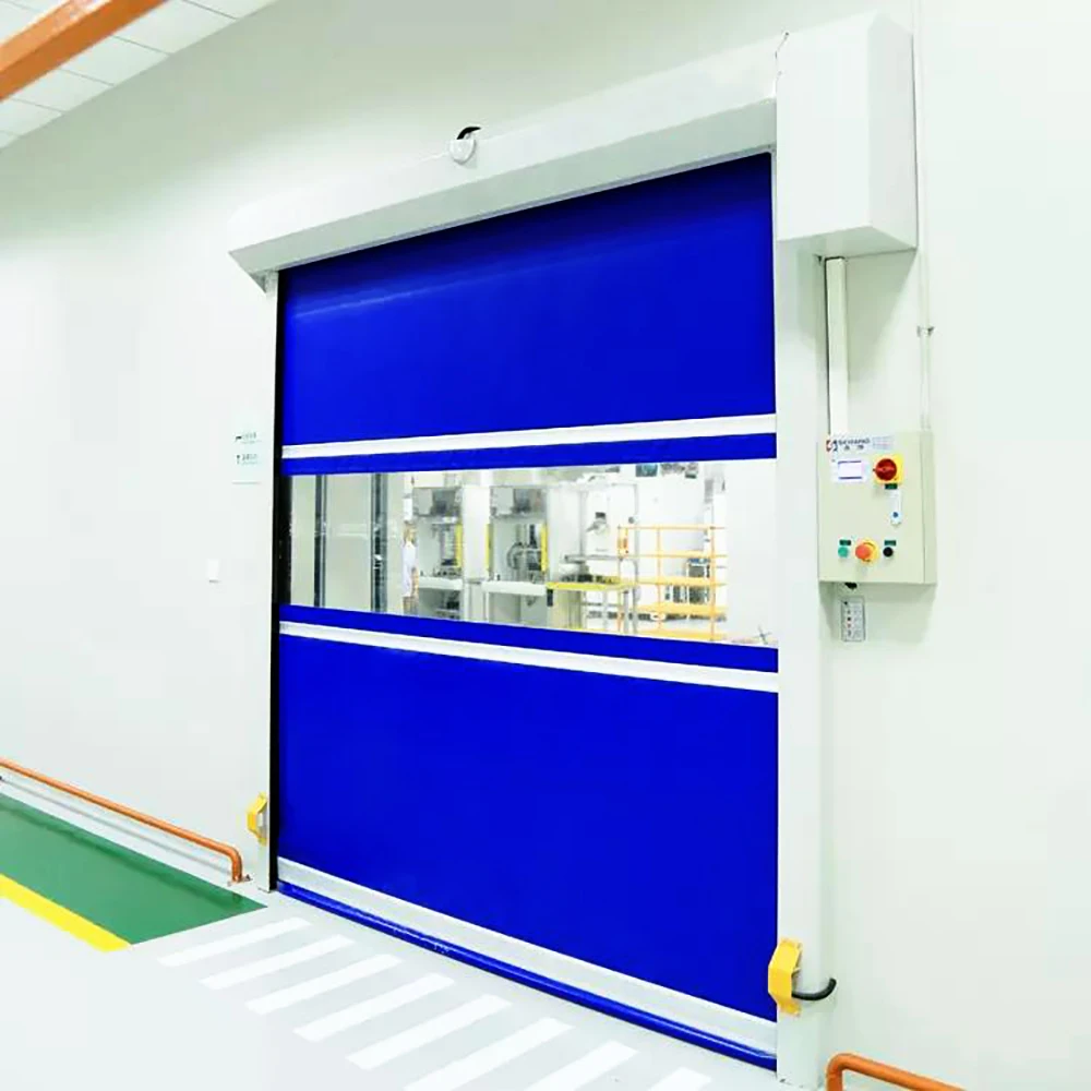 The factory makes high-speed doors PVC cloth car wash plastic quick door Fast rolling door for food factory