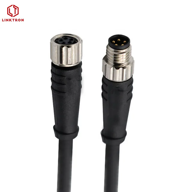 Factory manufacture 3 4 5 6 8 pin M8 M12 cable electric wire connector