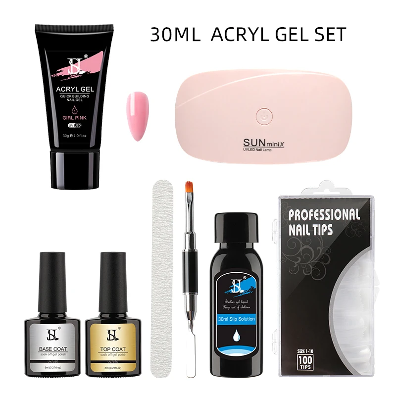 Wholesaler Professional Nail Art Set Private Label Poly Nail Extention Acrylic Nail Art Kit For Woman