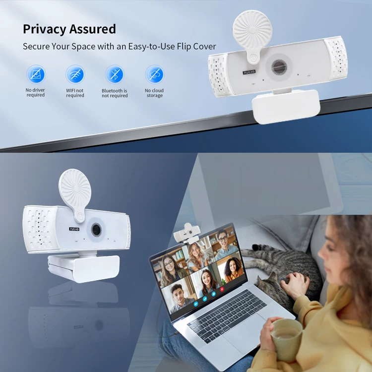 30FPS 2MP Webcam PC Conference Camera USB 2K Auto Focus Web Cam with built in microphone for Zoom Skype Laptop Computer