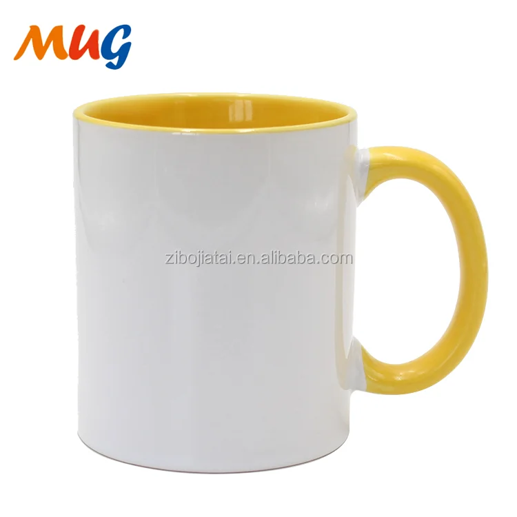 wholesale zibo factory produce 11oz white blank  sublimation mug ceramic coated coffee cup ceramic mug