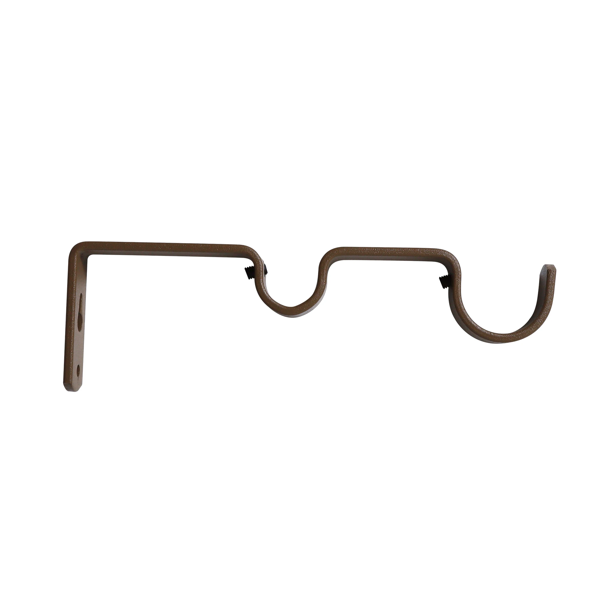 Design poles suppliers Factory price curtain pipe wrought iron Aluminium Alloy Bay Window Finials Metal Curtain Rod Set