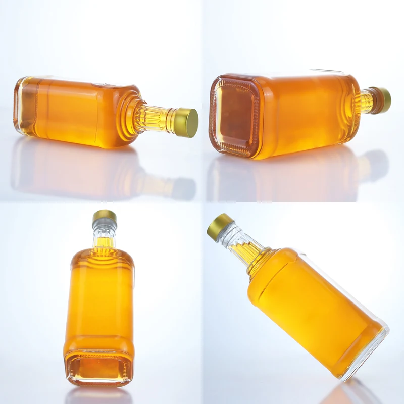 750ml 700ml 500ml 350ml  2024 New Type Spirits Glass Bottle with Cork Cap Large Capacity on the Market