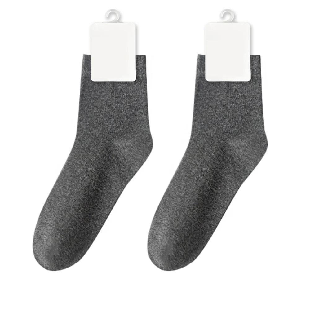 Custom Socks Design Own Logo Crew Socks Bamboo 100% Cotton Black Man Sport Socks for Men