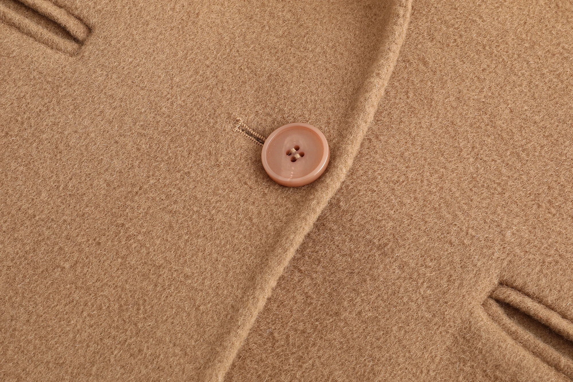 Basic Double Face Pocket Details Jacket Mid-length coat