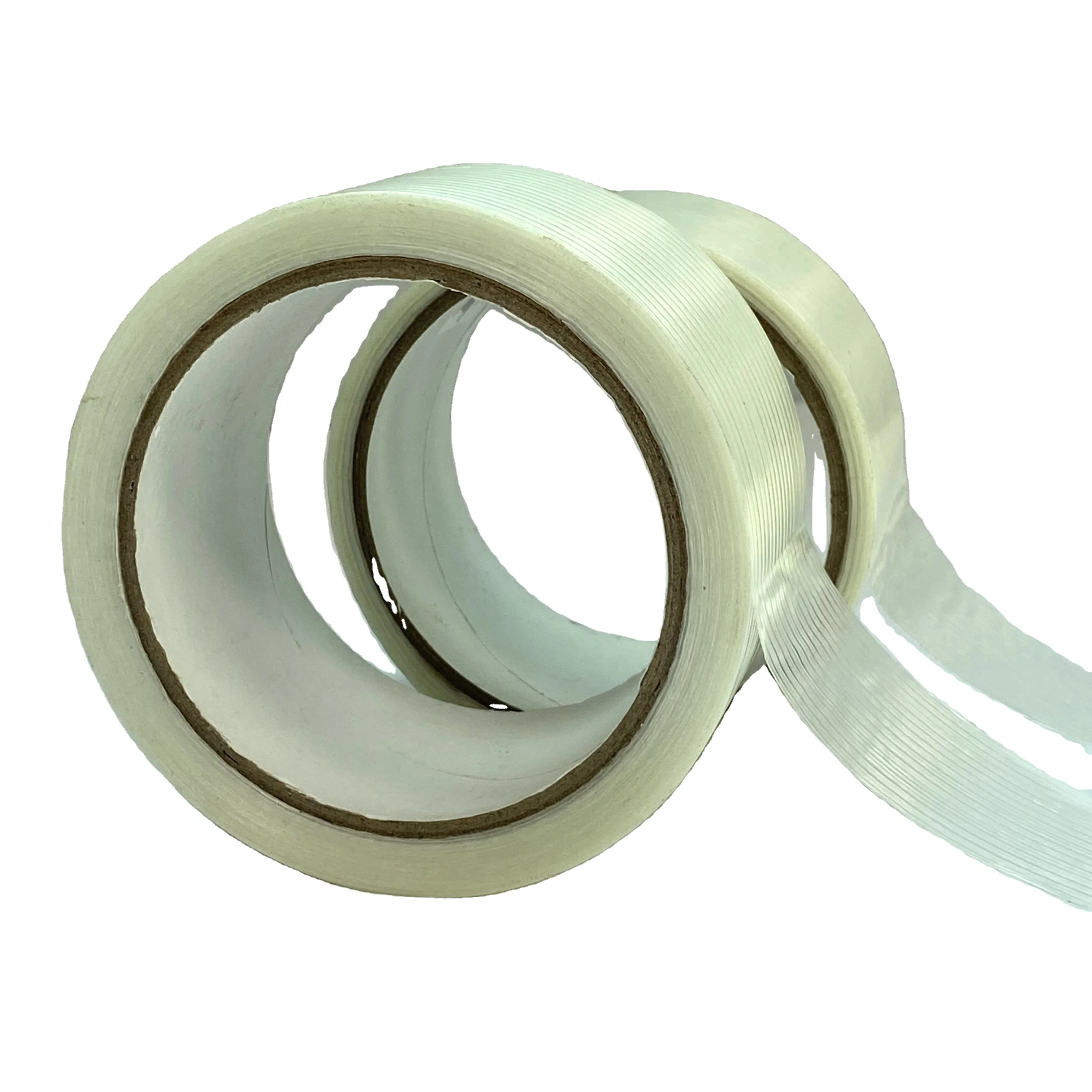 Striped Non-Residual Fiberglass Tape High Temperature Resistant Tensile Transparent Fiber Tape Strong Adhesive Tape