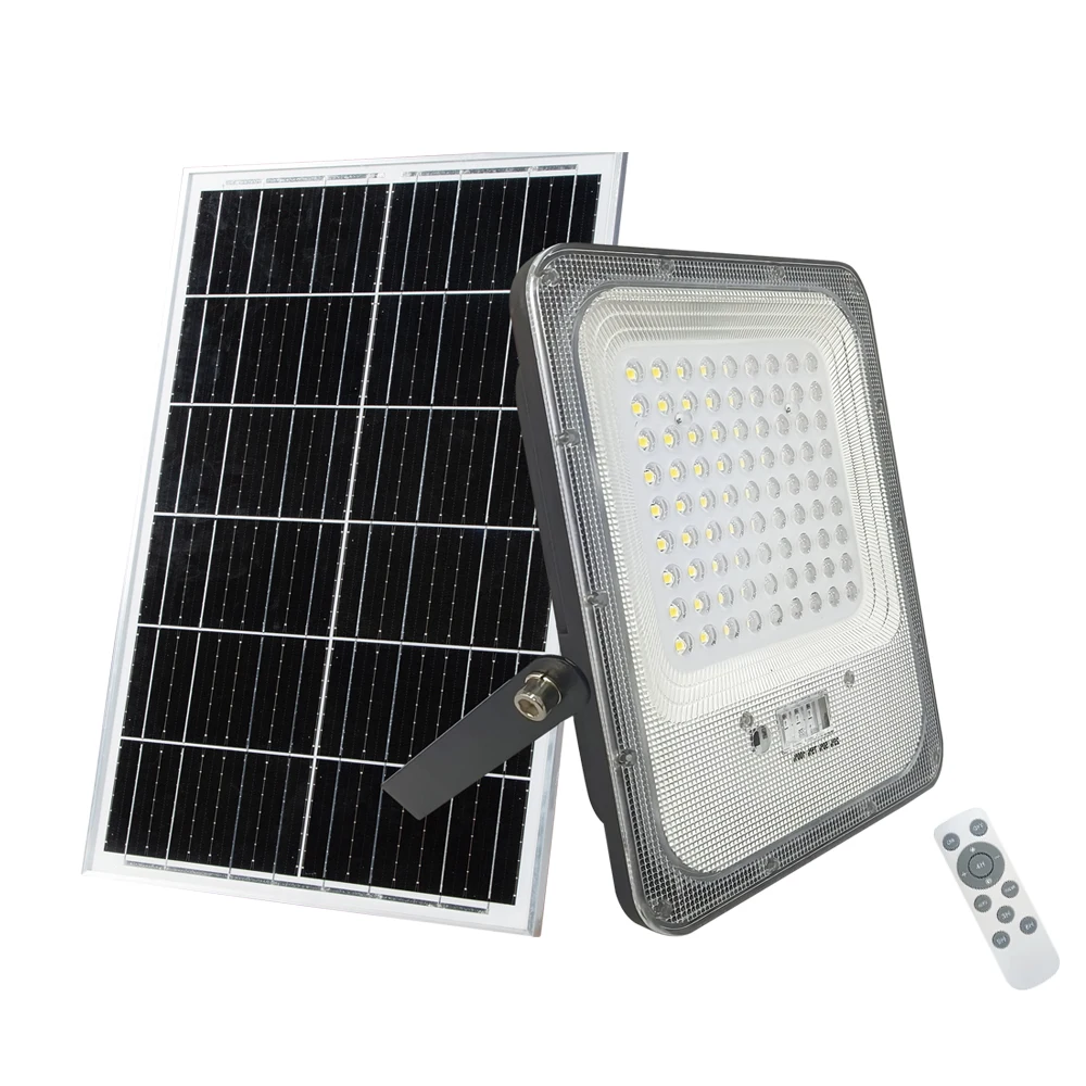 ABS Solar Floodlight 100W 200W 300W 400W 500W White Warm white Remote Control IP65 Solar Flood Lamp Outdoor Wall Light Spotlight