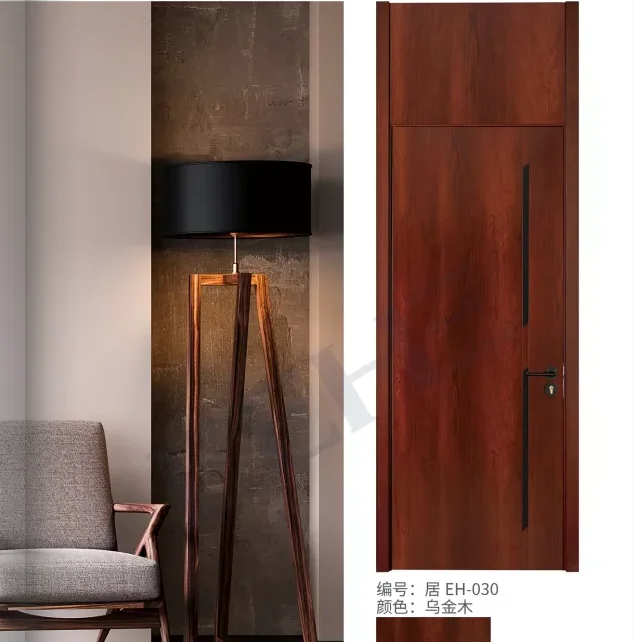 New single main design pvc interior wooden doors with frames