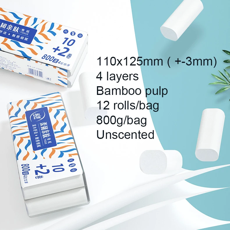 unscented and customized print disposable toilet tissue rolls hot sales
