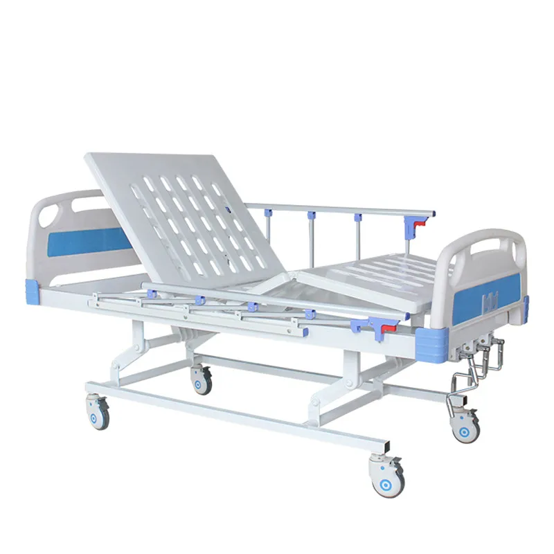 Manual Medical Bed Three Crank Clinic Hospital Bed For Mobile Hospitals