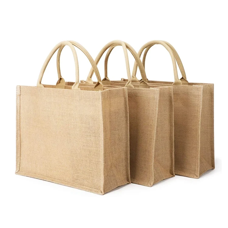 Wholesale Factory Gunny Sack Tote Custom Design Promotional Gift Recycled Jute Bag