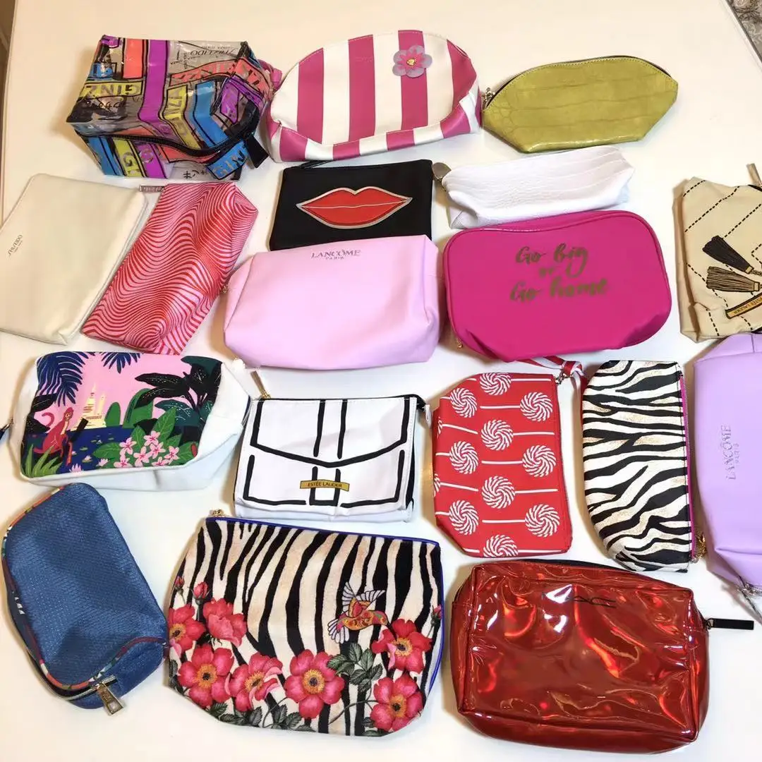 customized cosmetic make up case bag for ladies cosmetic holder case nail brush bag for storage custom printing