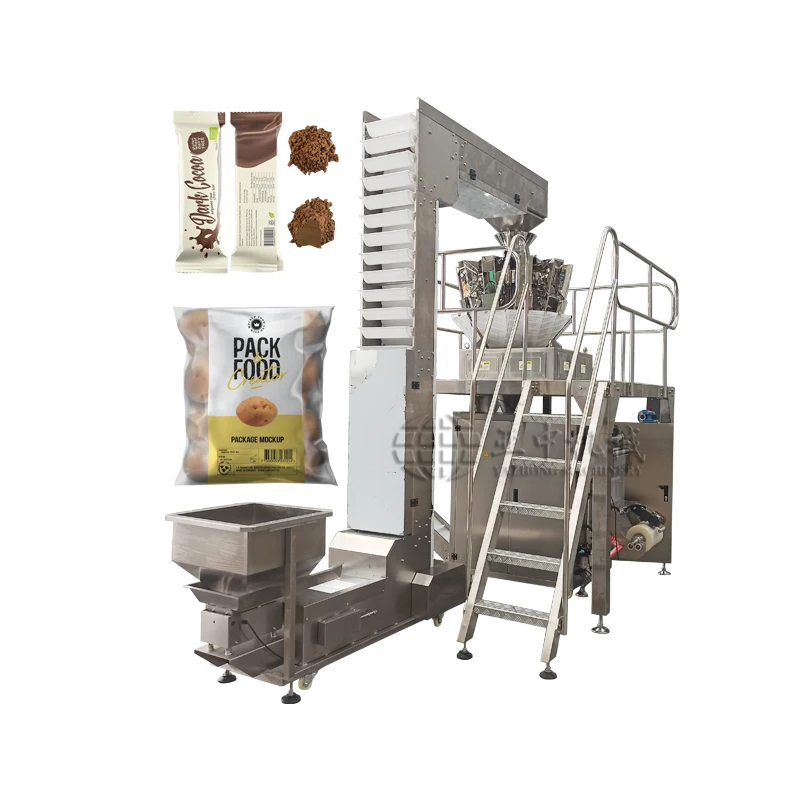 Automatic Nut Granule Food Doy Pouch Multihead Weigher Weighing Packing Premade Bag Doypack Multi-function Packaging Machines
