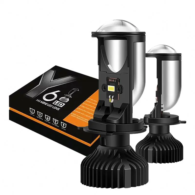 Y6 LED headlight Hi/Lo Beam LED Mini Projector Lens Car Styling Headlight Bulbs Automobile Lamp 6000K 8000LM headlight for car