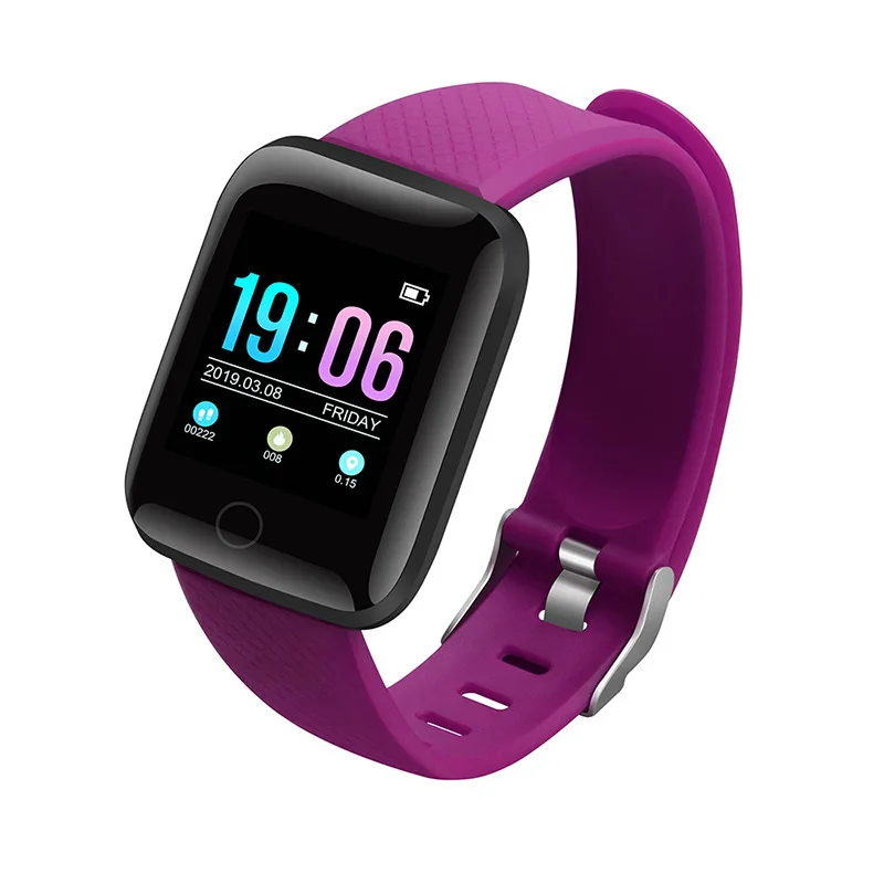 116plus Square Smart Watch Touch Screen Display 1.44-inch Screen Customizable for Receiving Information Weather Forecast