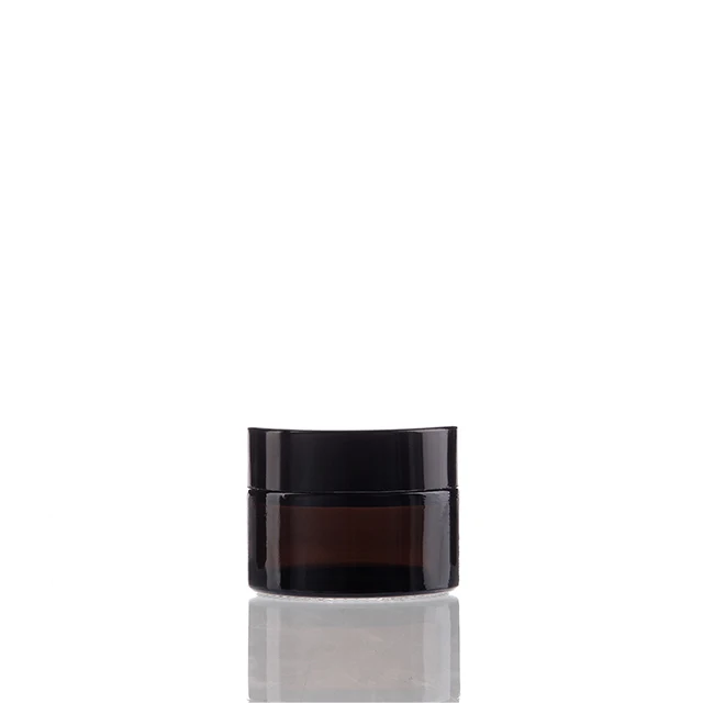 Amber Color Glass cosmetic bottle cylinder glass jar cream glass jar 100ZRXA