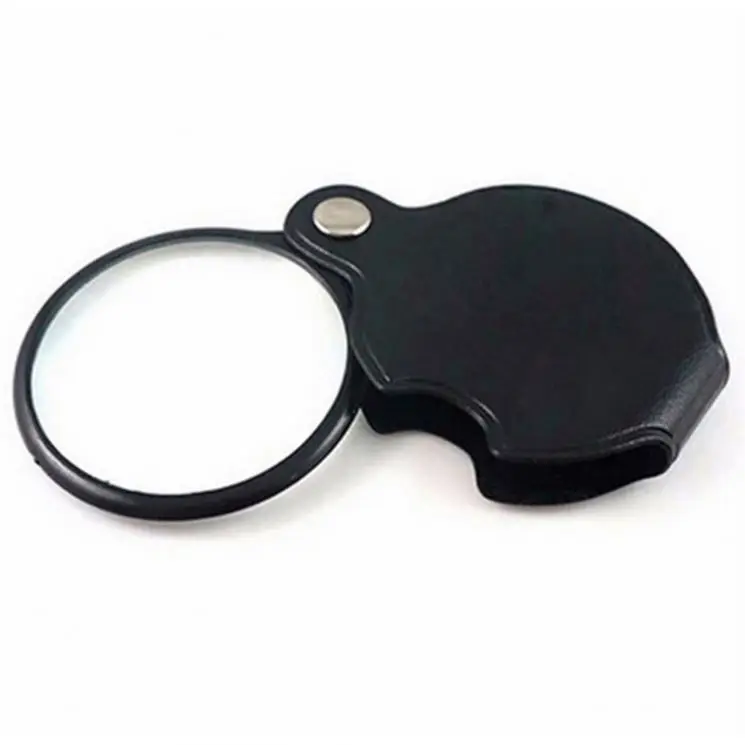 Portable Mini 50mm 8X Pocket Folding Magnifier Reading Magnifying Eye Loupe Glass Lens Foldable Jewelry Loupes