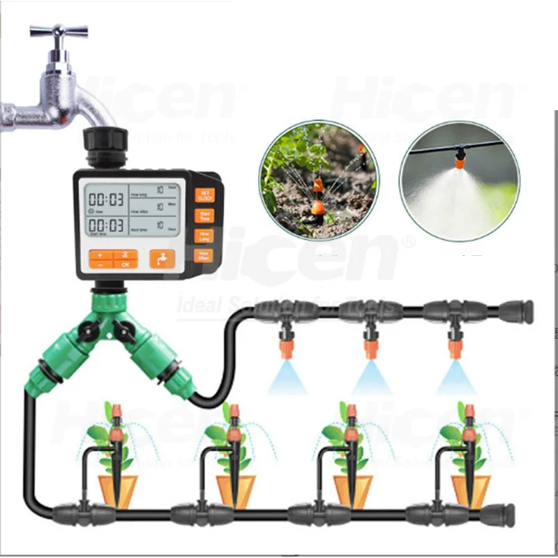 Garden Drip Irrigation Automatic Watering Machine Set Garden Timer Atomizing Micro-spray System Timing Watering Magic Device