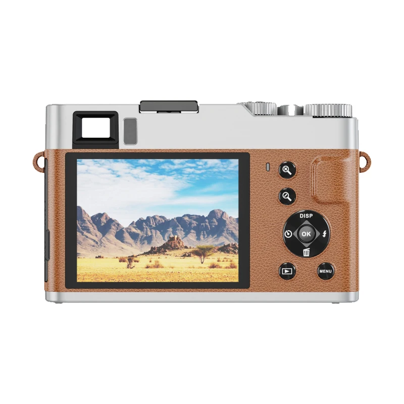 Portable Digital Photo Camera HD Anti-Shock Security Compact Camera 4k Black brown Element Fluorescent Focus USB Flash