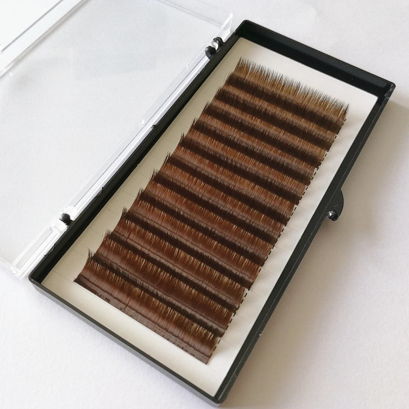 Объемные русские объемные ресницы для наращивания ресниц коричневого цвета 0,07