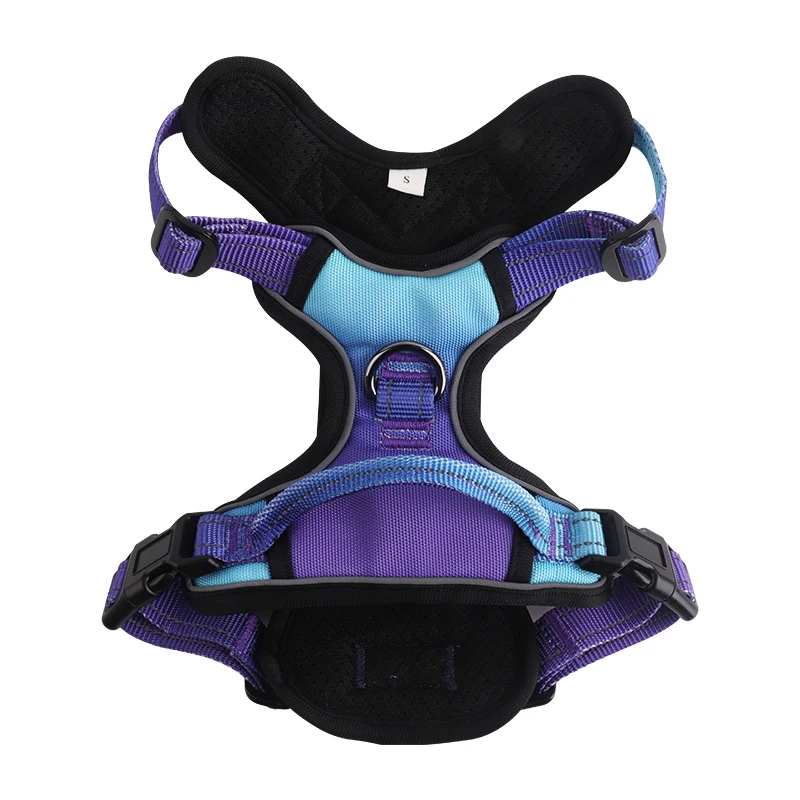 Customizable Heavy-Duty No Pull Pet Harness with 2 Leash Clips Adjustable Soft Padded Dog Vest