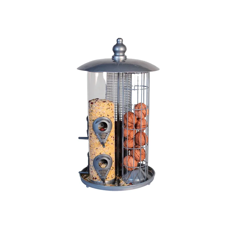 Wholesale Premium Iron Metal Triple Tube Combination Hanging Bird Feeder for Mixed Seed