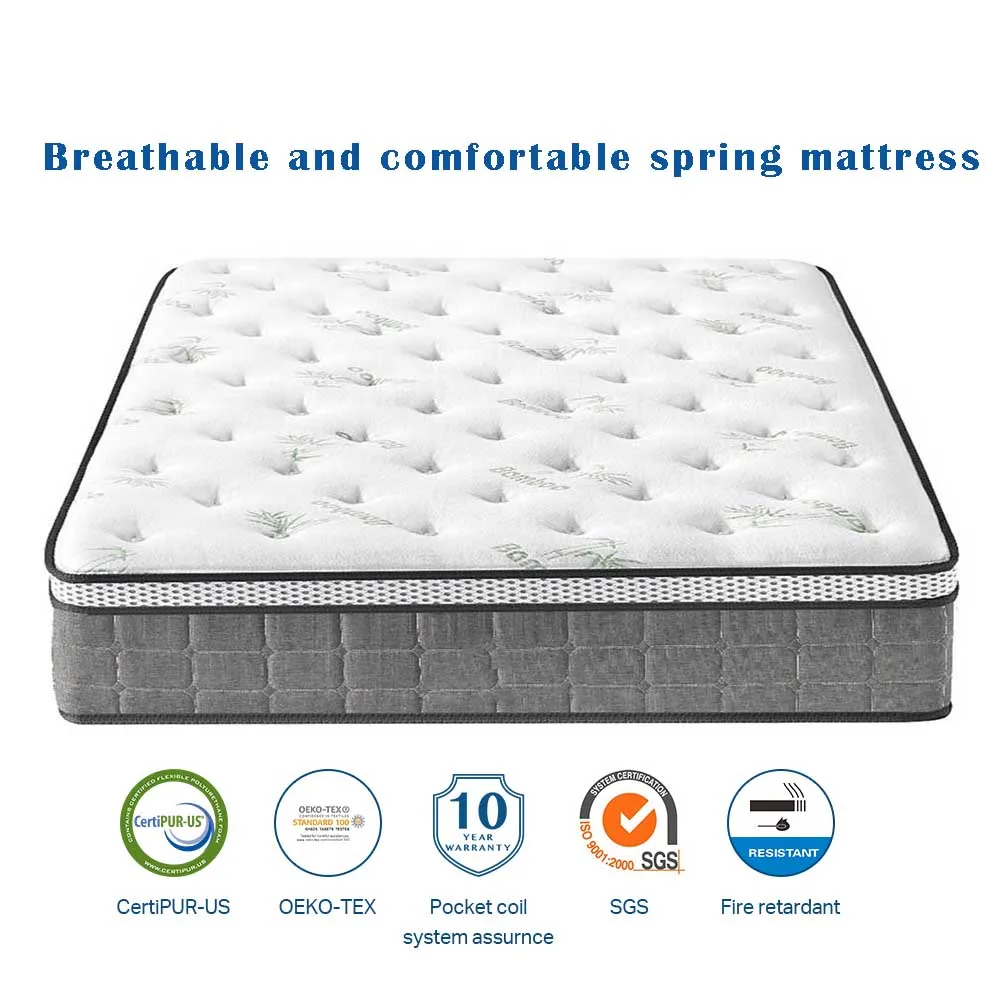 Order online Sleeping well The best factory roll mattresses king double gel memory foam spring colchones matelas mattress