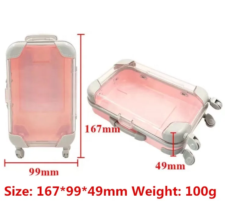 Customized mini luggage case for eyelashes various colors customized suitcase