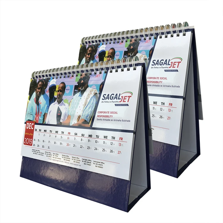 Table/Wall Calendars Printing Houses Custom Full Color Printed Desktop Calendar