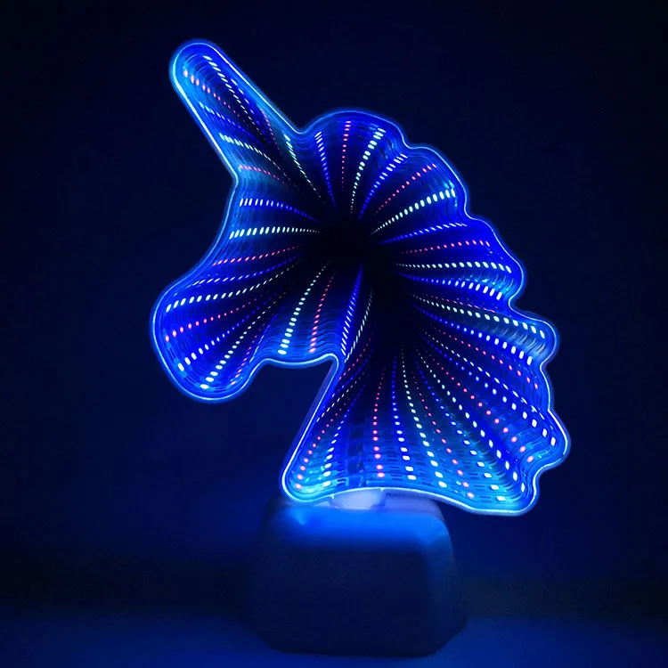 Unicorn night Light Painted Flower Changeable Signs for gift