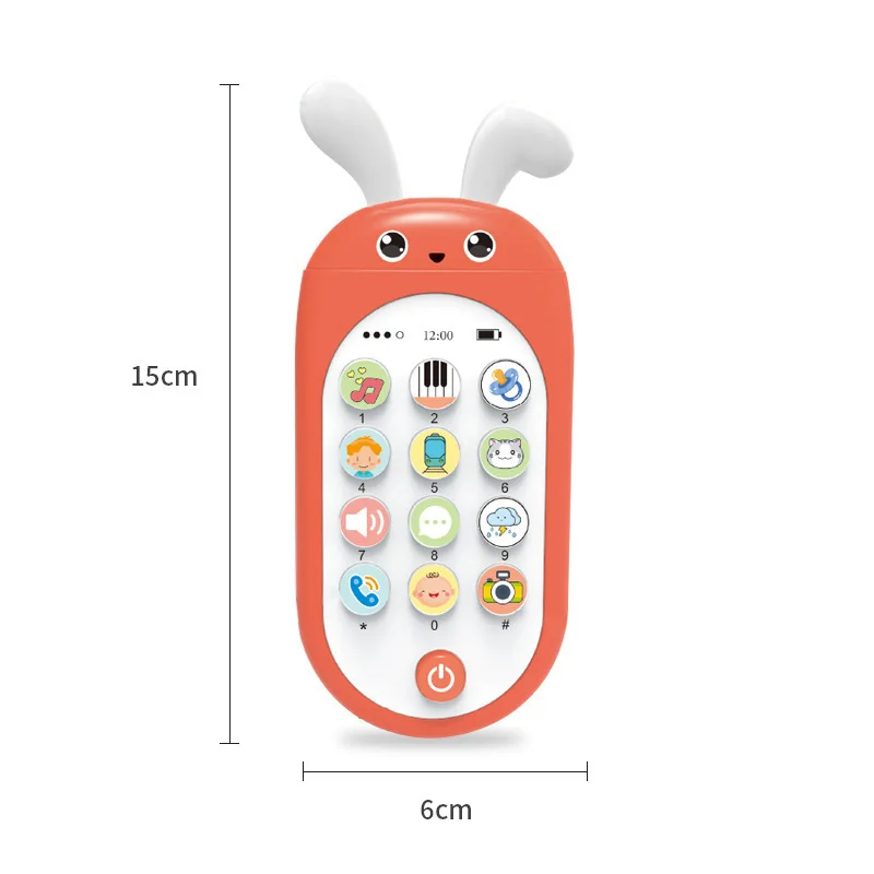 ITTL infant baby gift soft music toy mobile phone with light plastic kid phone
