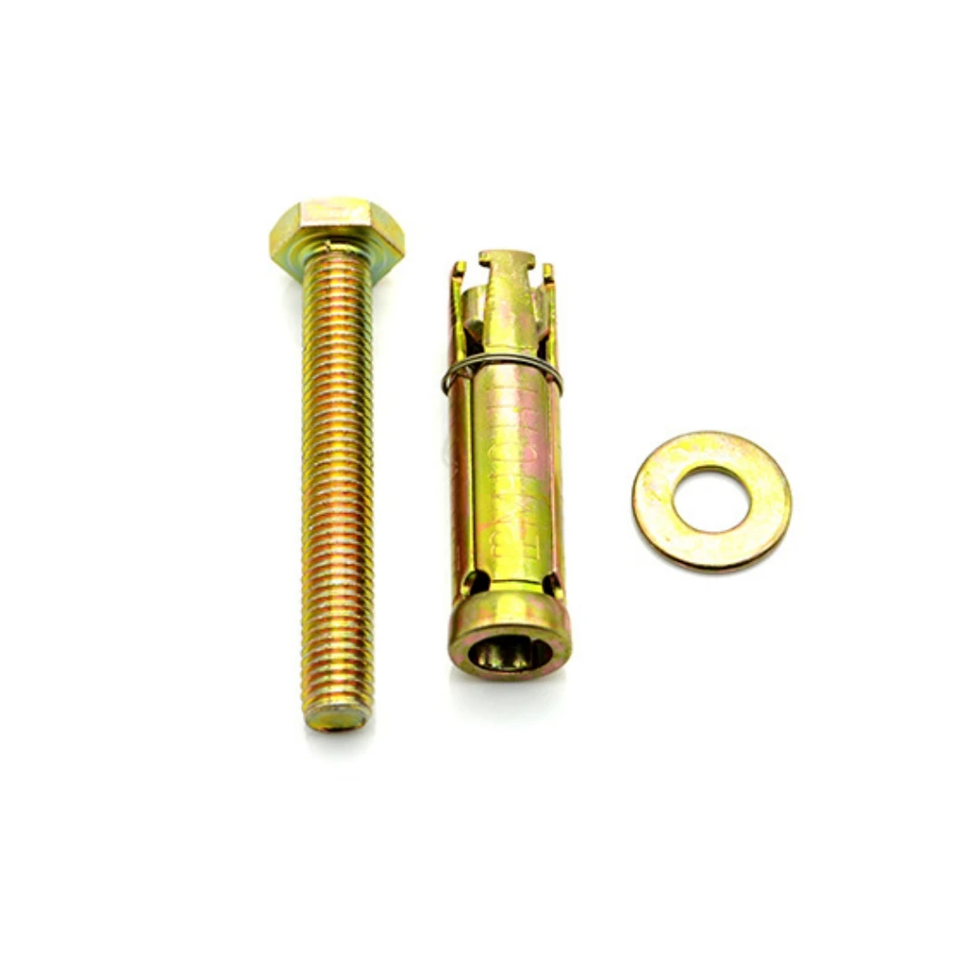 M6 M10 M12 machine carbon steel grade 4.8 8.8 zinc plated galvanized Heavy Duty Shield Anchor fixing rawl bolt for concrete
