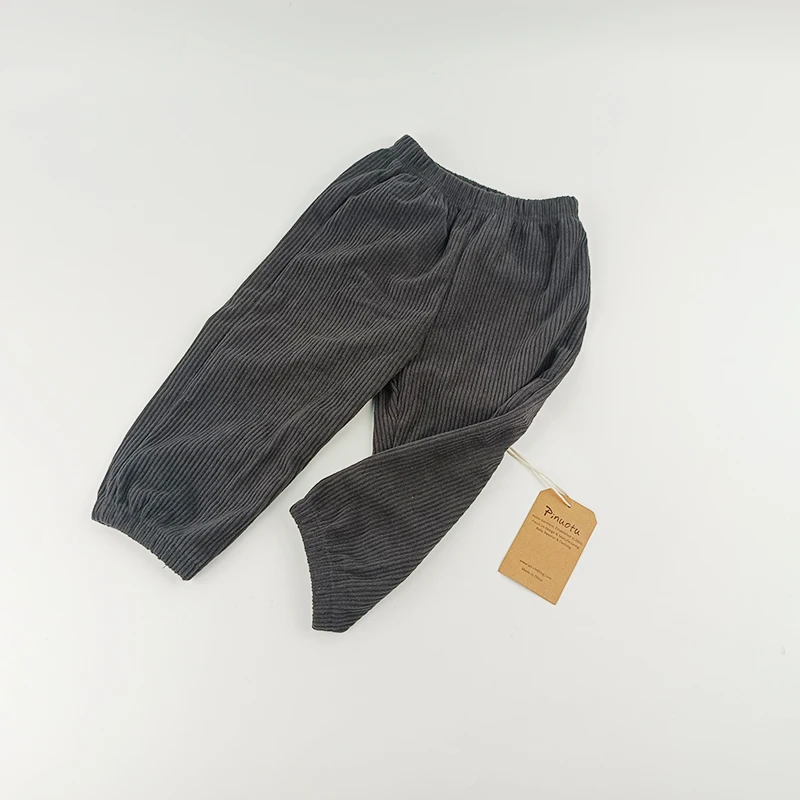 Paleo Baby Corduroy Pant Black Winter Thick Toddler Boy Girl Baggy Joggers Cotton Autumn Baby Kids Trousers Pants