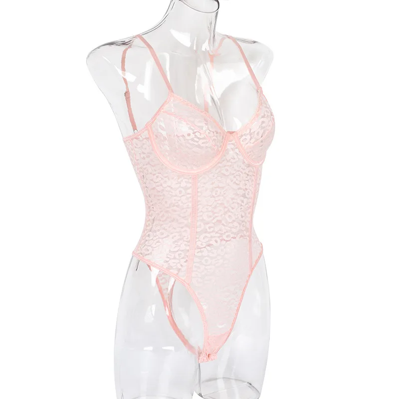 Pink Cute Transparent Sexy Hot Japanese Girl Lingerie Babes Bodysuit Sexy Underwear
