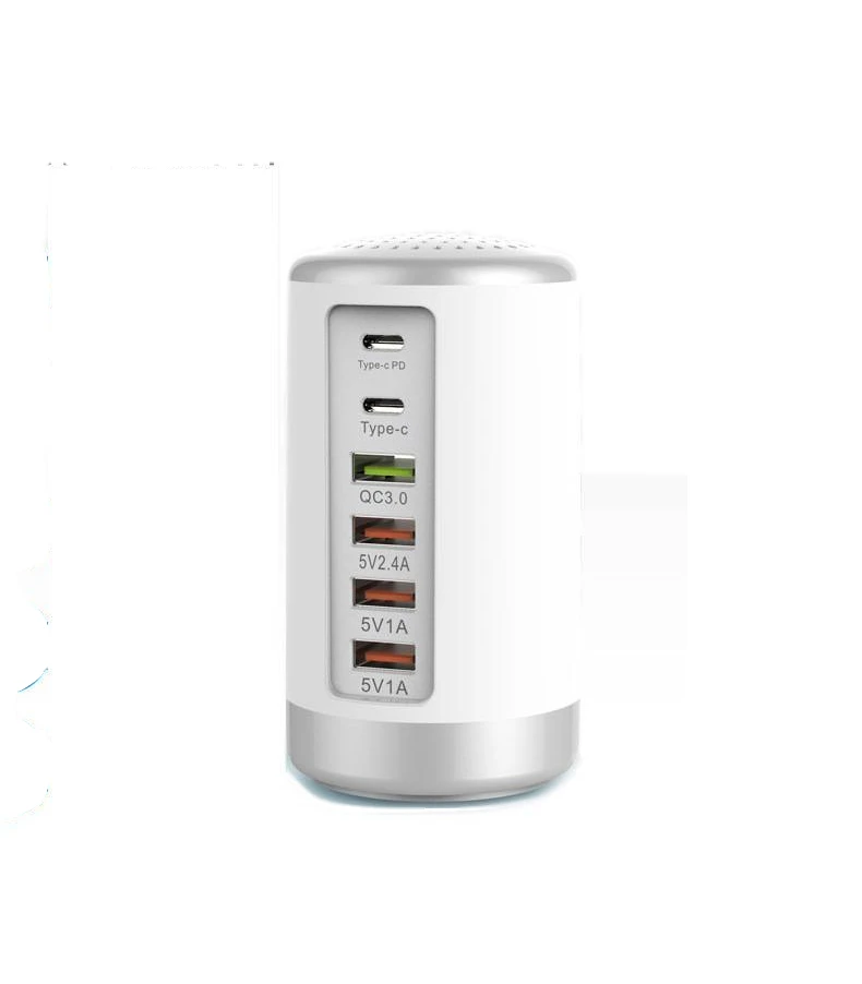 
4 USB port 2 type-C travel charger,QC3.0 fast charger,18W USB charger for iPhone Samsung 