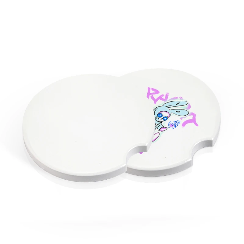 China warehouse in stock DIY Sublimation Blank Custom  6.5CM ceramic cup mug coaster