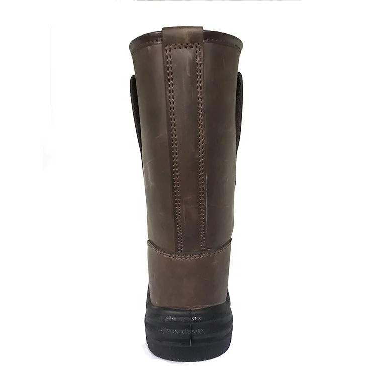 CE approved anti slip oil proof S1P SRC leather welding boots anti-static puncture resistant steel toe high rigger boots