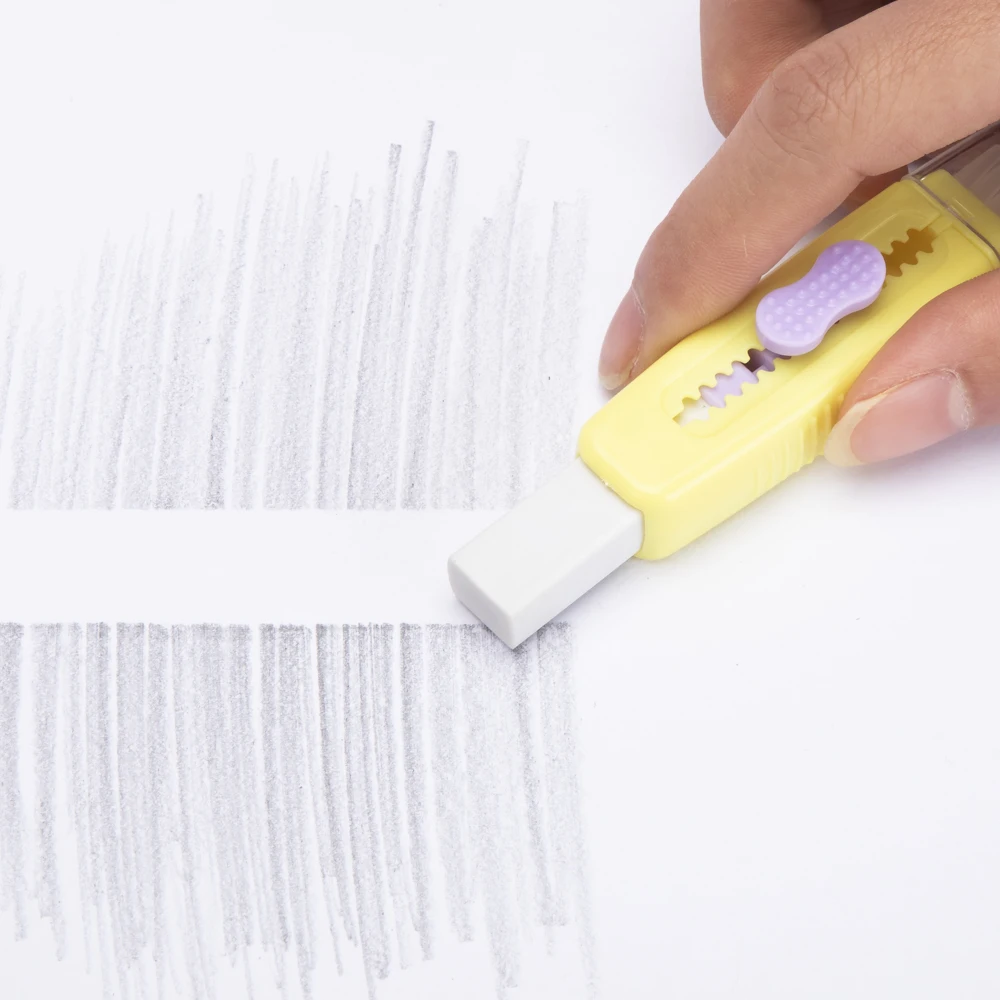 useful school kawaii colorful eraser small rubber with brush for students