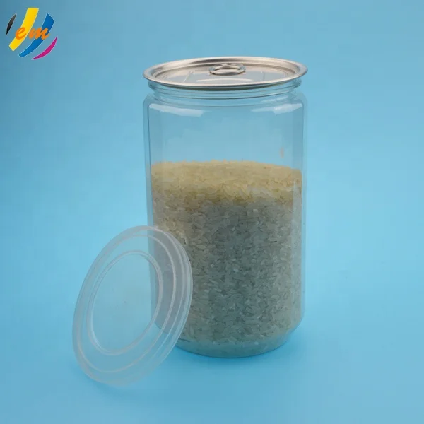 New style  clear 1000ml round plastic candy jar  container